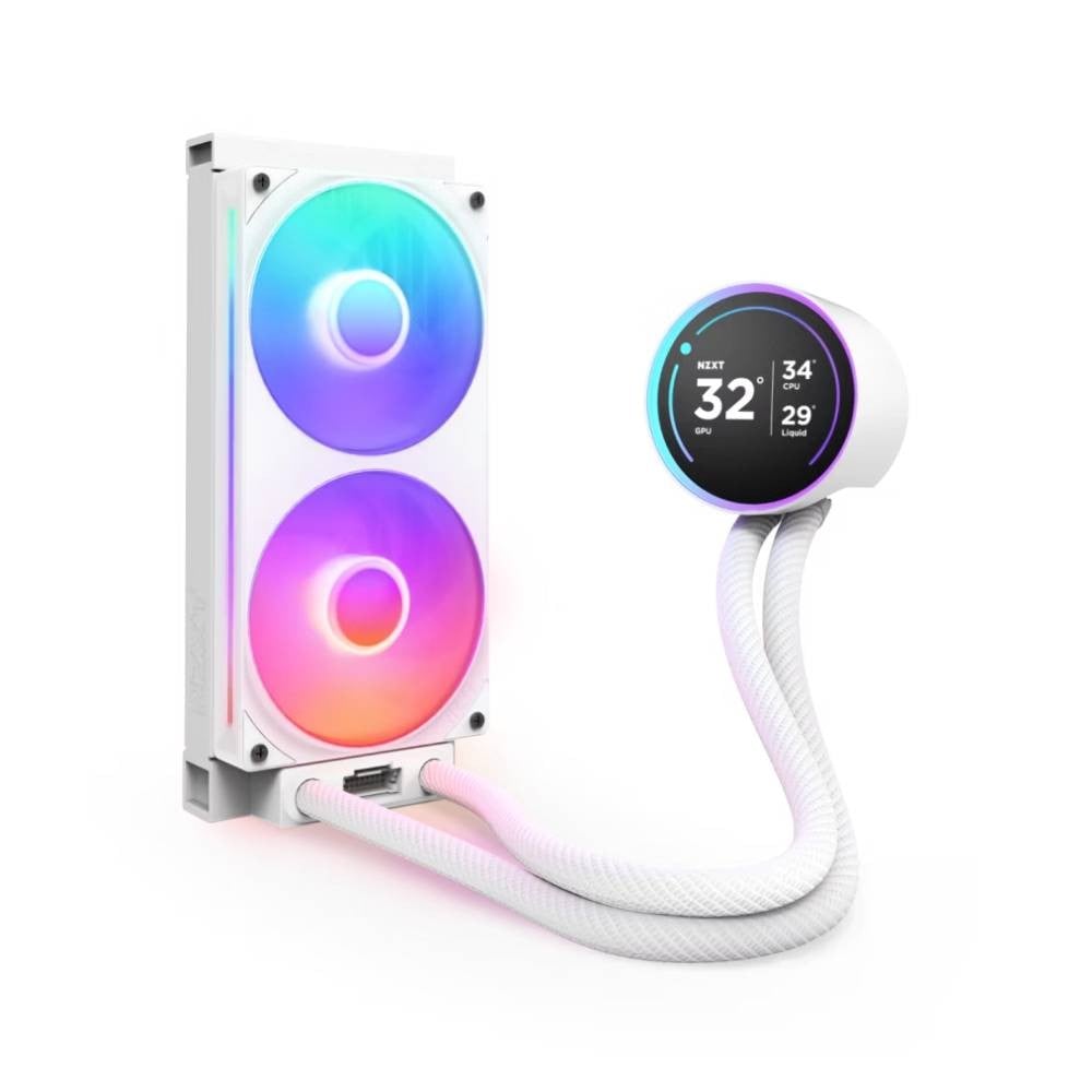 ชุดระบายความร้อนซีพียู NZXT KRAKEN Elite V2 240 RGB White (RL-KR24E-W2)