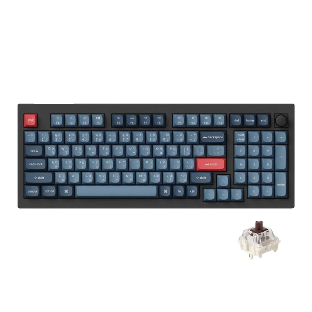 คีย์บอร์ดเกมมิ่ง Keychron V5 Max QMK/VIA Wireless Custom Mechanical Silent ( Brown Switch ) - TH