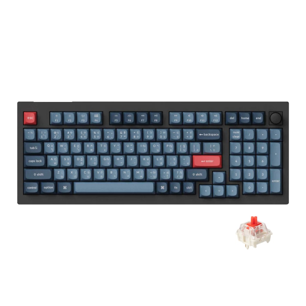 คีย์บอร์ดเกมมิ่ง Keychron V5 Max QMK/VIA Wireless Custom Mechanical Silent ( Red Switch ) - TH