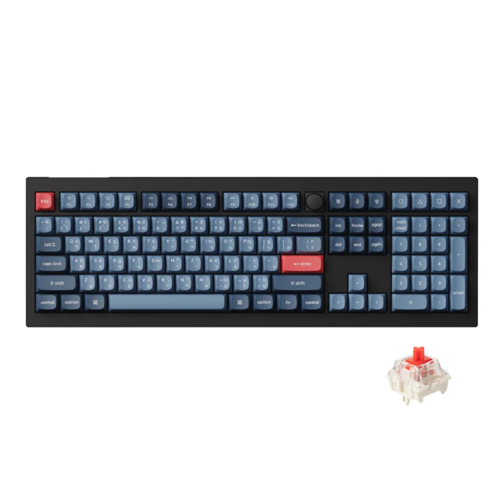 คีย์บอร์ดเกมมิ่ง Keychron V6 Max QMK/VIA Wireless Custom Mechanical Silent ( Red Switch ) - TH