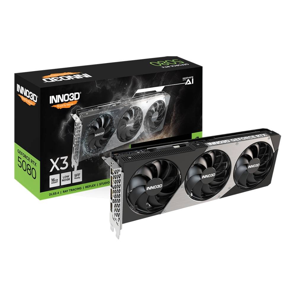 การ์ดจอ INNO3D GeForce RTX 5080 X3 16GB GDDR7 256-bit