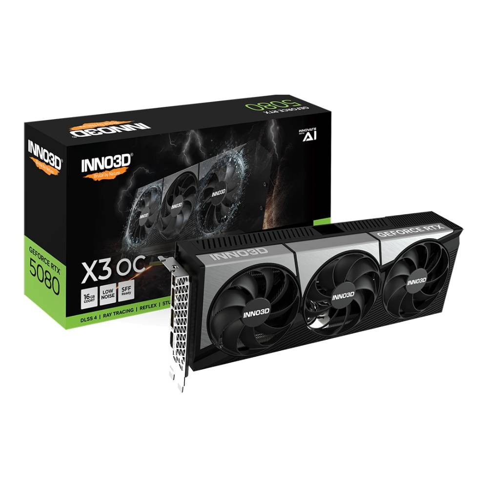 การ์ดจอ INNO3D GeForce RTX 5080 X3 OC 16GB GDDR7 256-bit