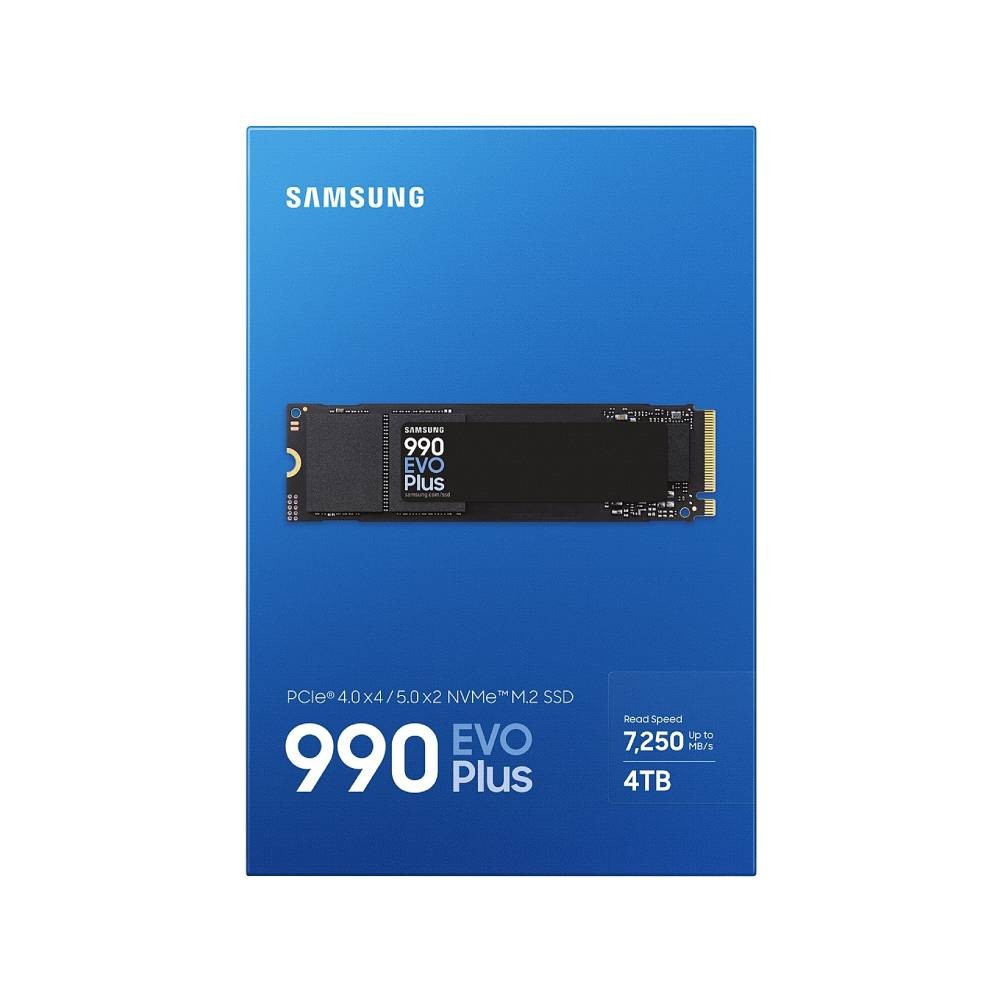 การ์ดเอสเอสดี Samsung 4TB 990 EVO Plus SSD M.2 PCIe 5.0 R7250MB/s R6300MB/s 5Y (MZ-V9S4T0BW)