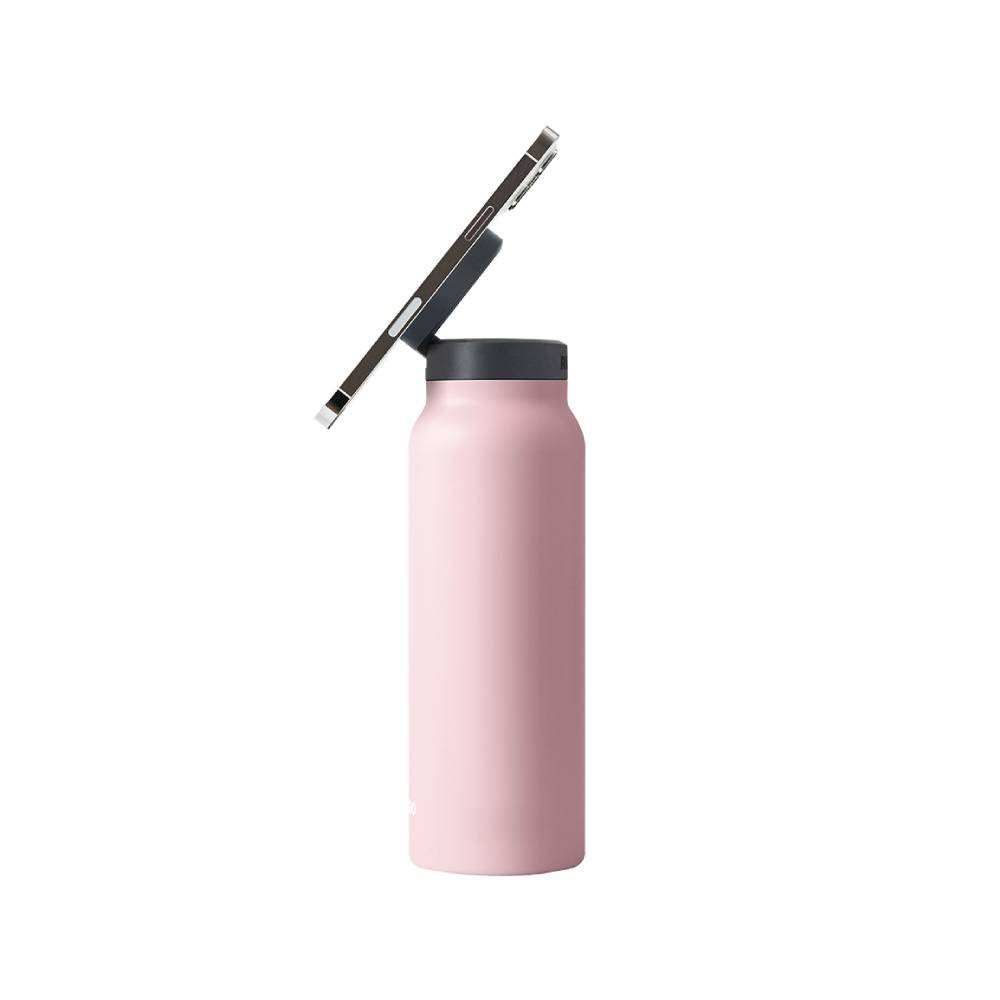 ขวดน้ำอัจฉริยะ Ringo Bottle with Magnetic Phone Mount Lid 710ml Pink