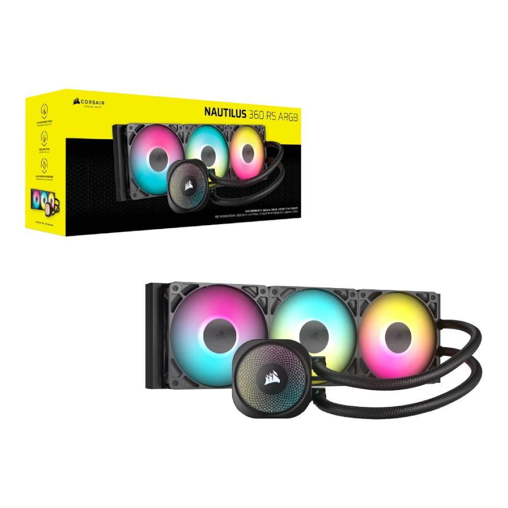 ชุดระบายความร้อนซีพียู Corsair NAUTILUS 360 RS ARGB Black (CW-9060093-WW) CPU Liquid Cooler