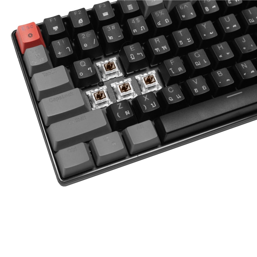 คีย์บอร์ดเกมมิ่ง SIGNO E-Sport Mechanical MOBILUS KB-723 Black - Brown Switch