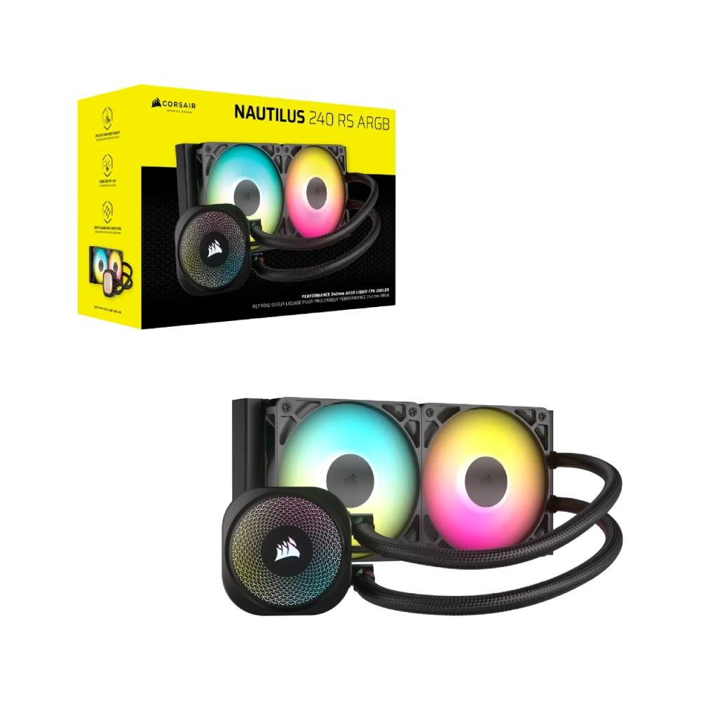ชุดระบายความร้อนซีพียู Corsair NAUTILUS 240 RS ARGB Black (CW-9060092-WW) CPU Liquid Cooler