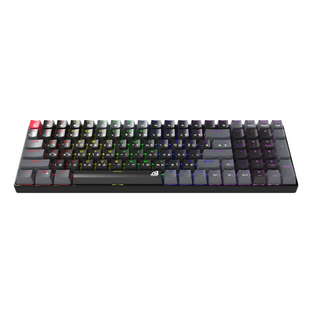 คีย์บอร์ดเกมมิ่ง SIGNO E-Sport Mechanical MOBILUS KB-723 Gray - Brown Switch