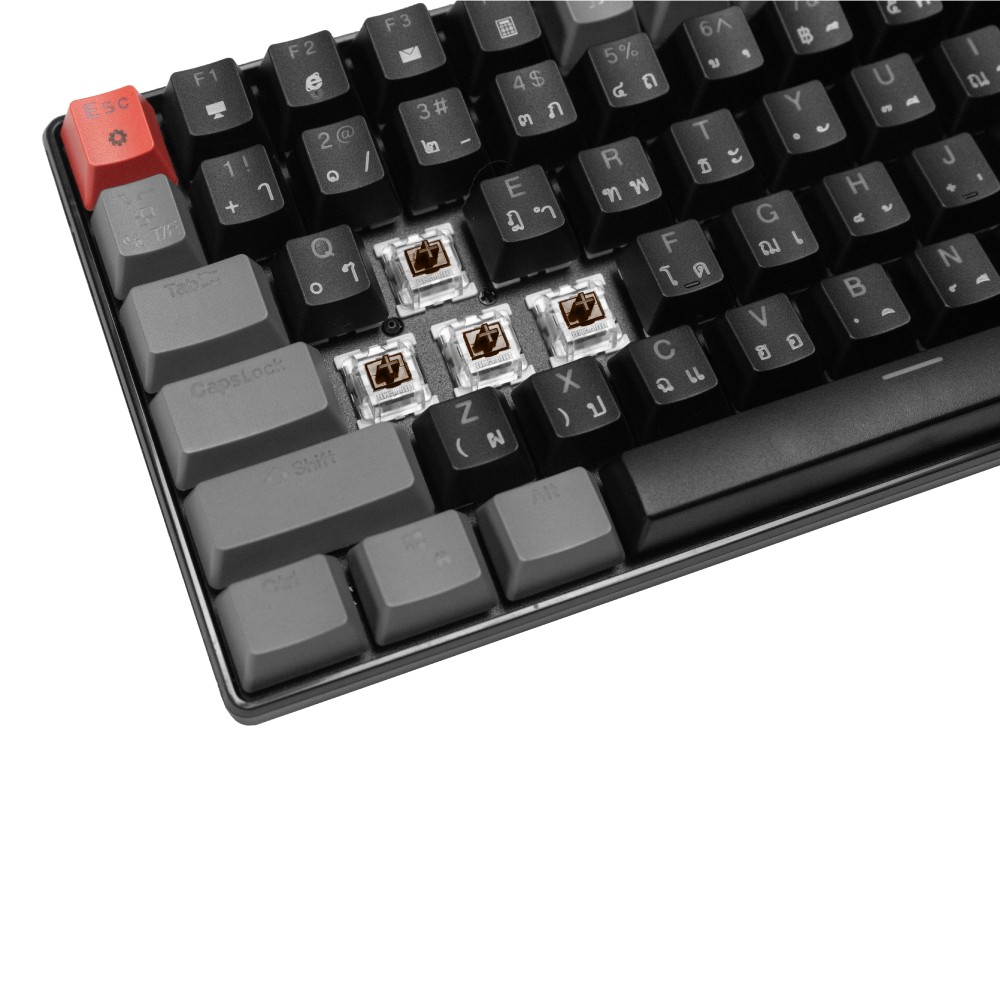 คีย์บอร์ดเกมมิ่ง SIGNO E-Sport Mechanical MOBILUS KB-723 Gray - Brown Switch