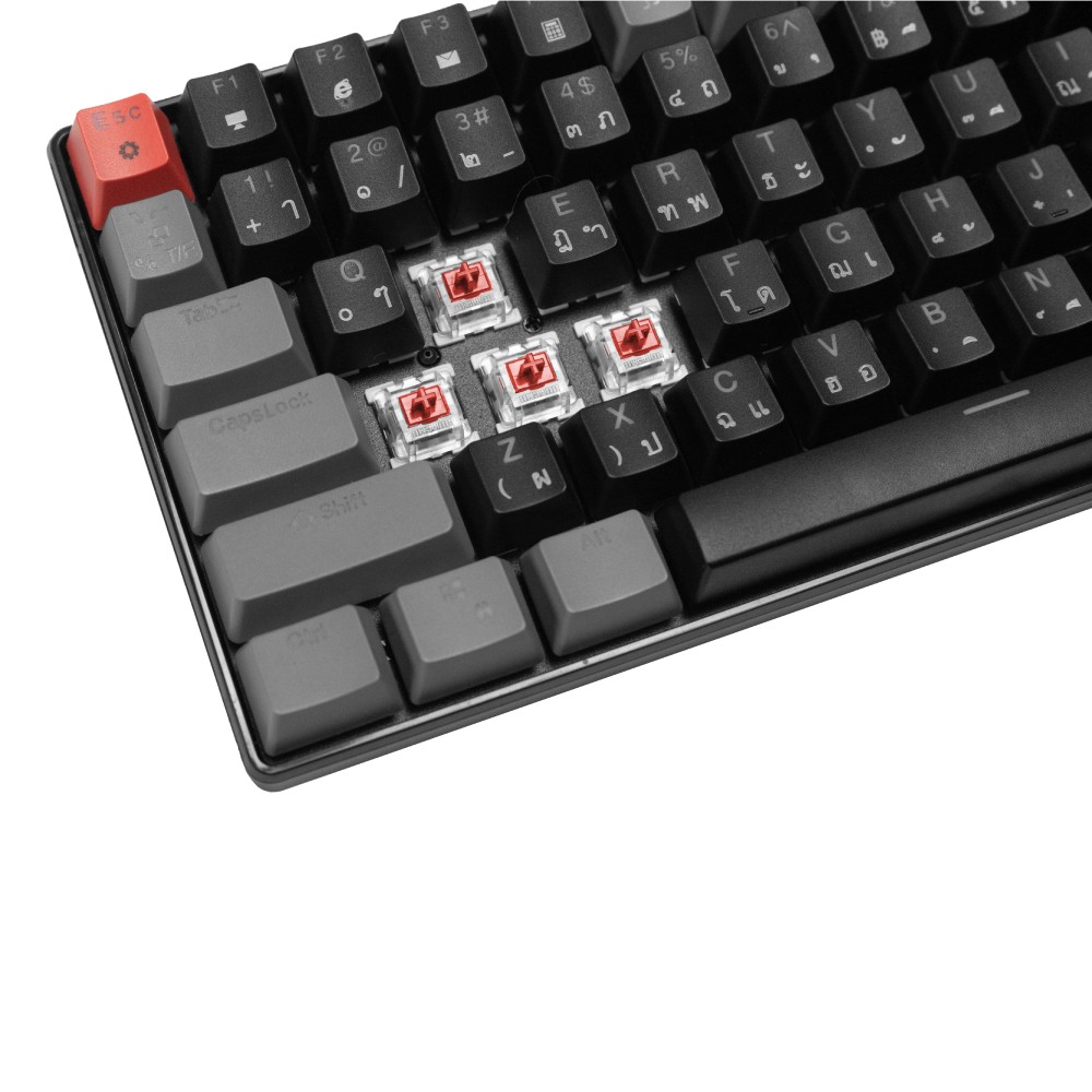 คีย์บอร์ดเกมมิ่ง SIGNO E-Sport Mechanical MOBILUS KB-723 Gray - Red Switch