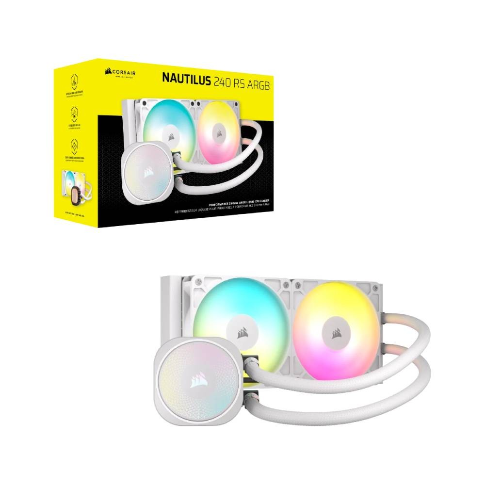 ชุดระบายความร้อนซีพียู Corsair NAUTILUS 240 RS ARGB White (CW-9060094-WW) CPU Liquid Cooler