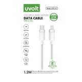 สายชาร์จ UVOLT USB-C to Lightning DATA Cable 27W 1.2M White