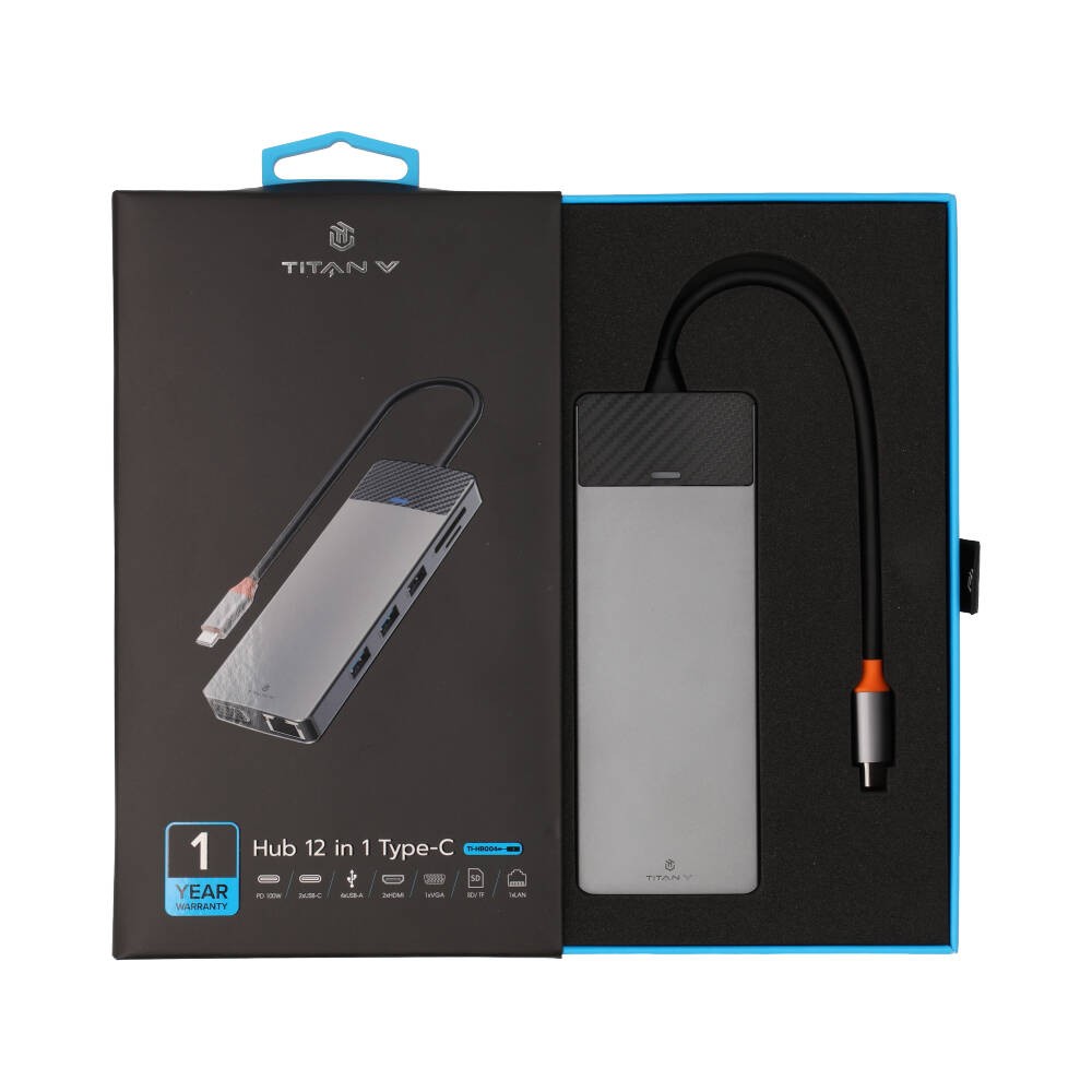 TITANV Port Hub 12-in-1 Type-C (TI-HB004) Gray
