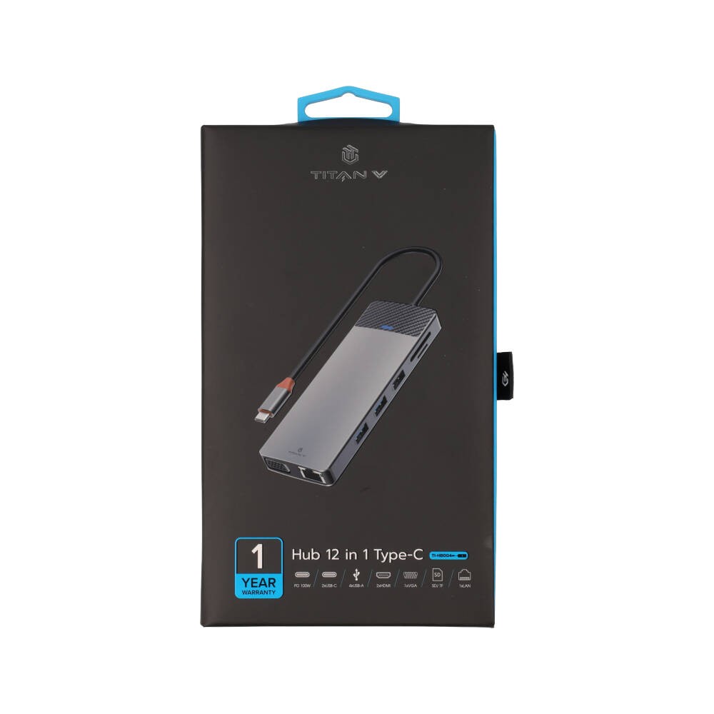 TITANV Port Hub 12-in-1 Type-C (TI-HB004) Gray