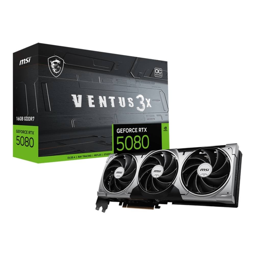 การ์ดจอ MSI GeForce RTX 5080 16G VENTUS 3X OC 16GB GDDR7 256-bit