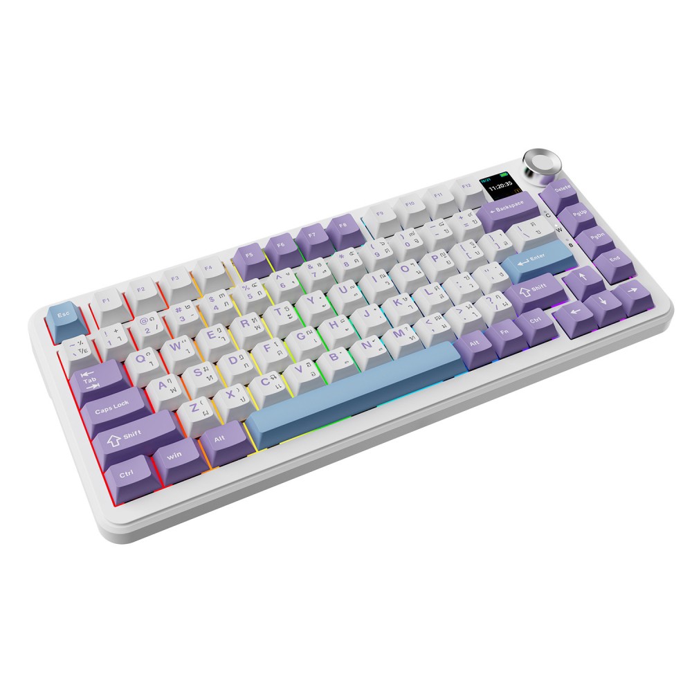 คีย์บอร์ดเกมมิ่ง Ajazz Gaming AK820MaxPlus Gasket Tri-Mod RGB Mountain Mist - Maila Switch
