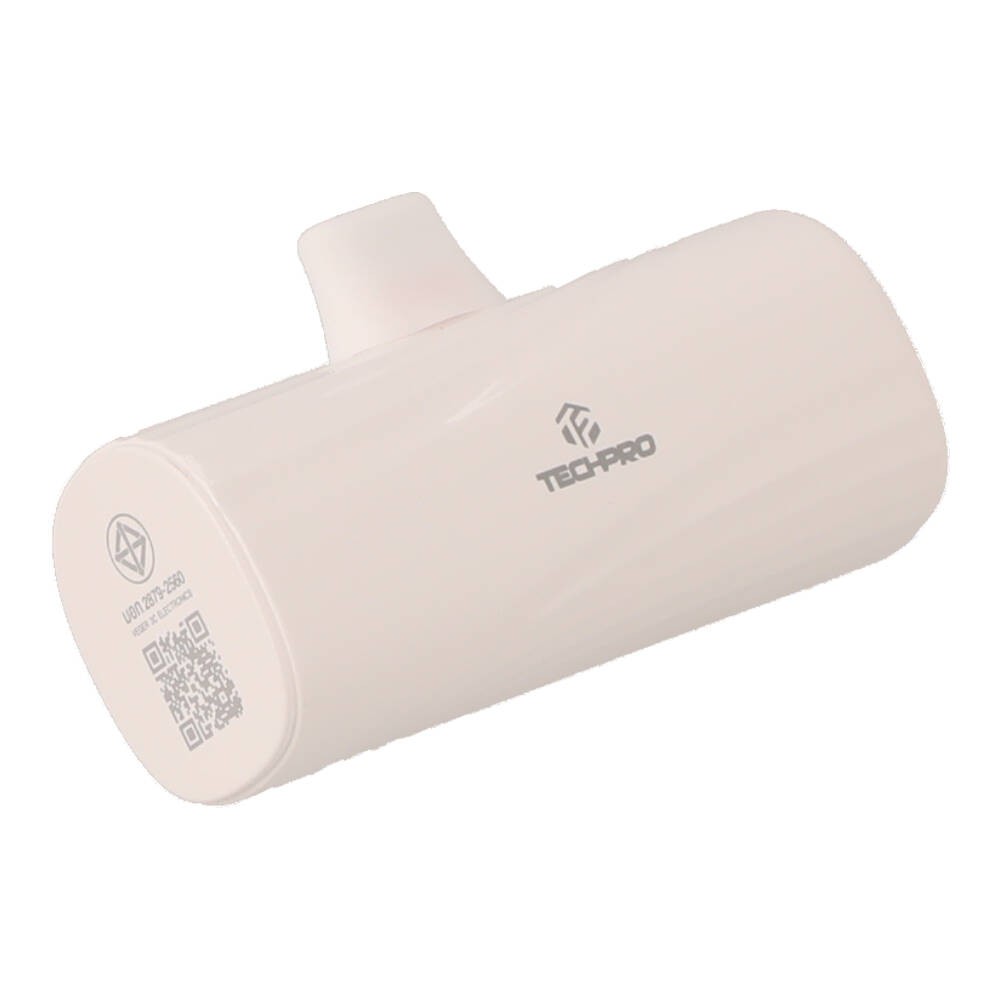 พาวเวอร์แบงค์ TECHPRO 5000 mAh Type-C PD (TP-PB5C) White