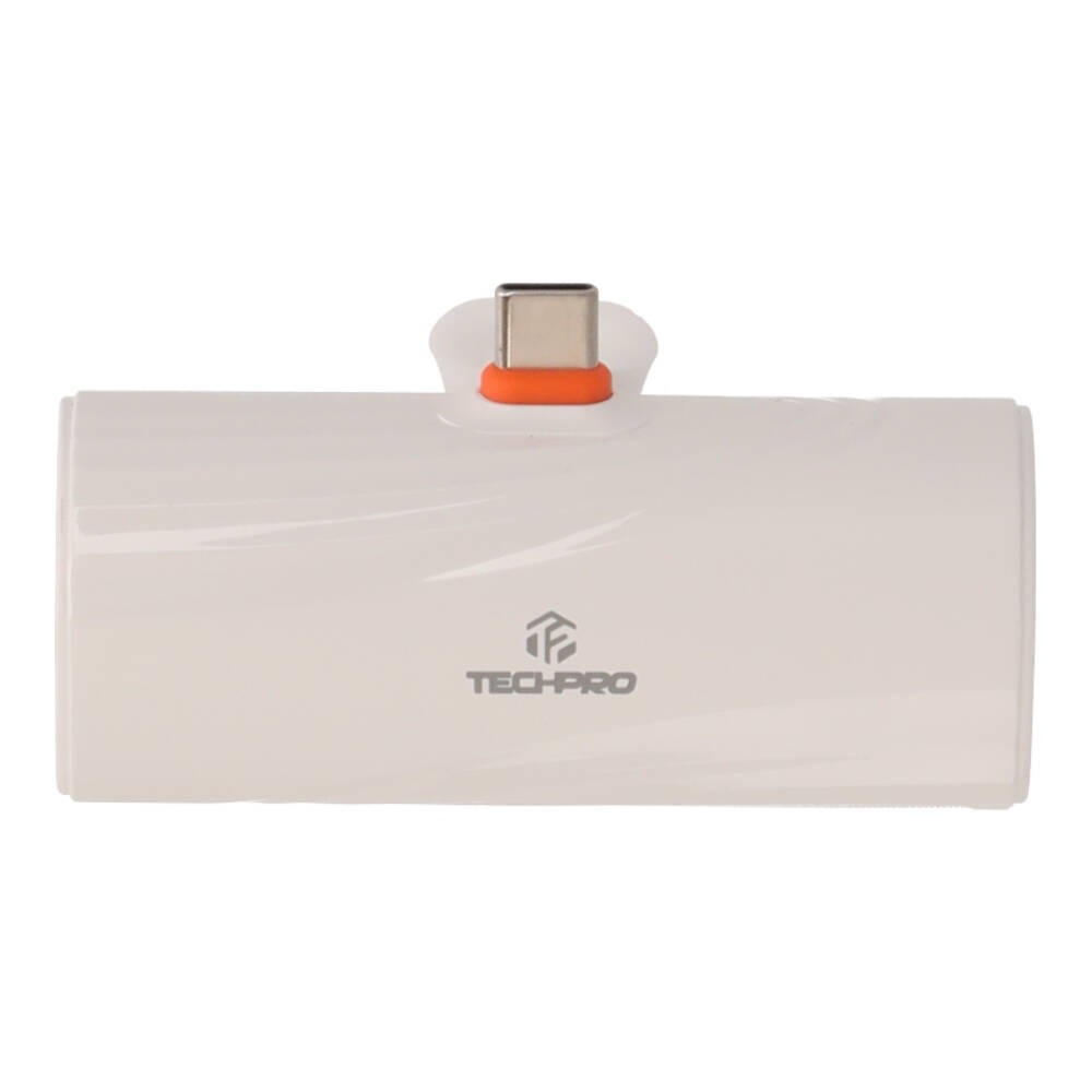 พาวเวอร์แบงค์ TECHPRO 5000 mAh Type-C PD (TP-PB5C) White