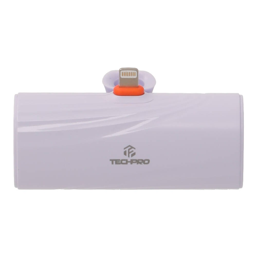 พาวเวอร์แบงค์ TECHPRO 5000 mAh Lightning PD (TP-PB5L) Purple