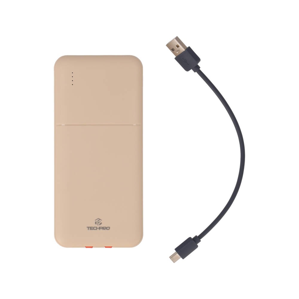 พาวเวอร์แบงค์ TECHPRO 10000 mAh (TP-PB10PD) Titanium Gold