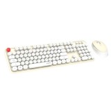 เมาส์และคีย์บอร์ดไร้สาย MOFii Wireless Mouse + Keyboard Sweet Full Size Offwhite