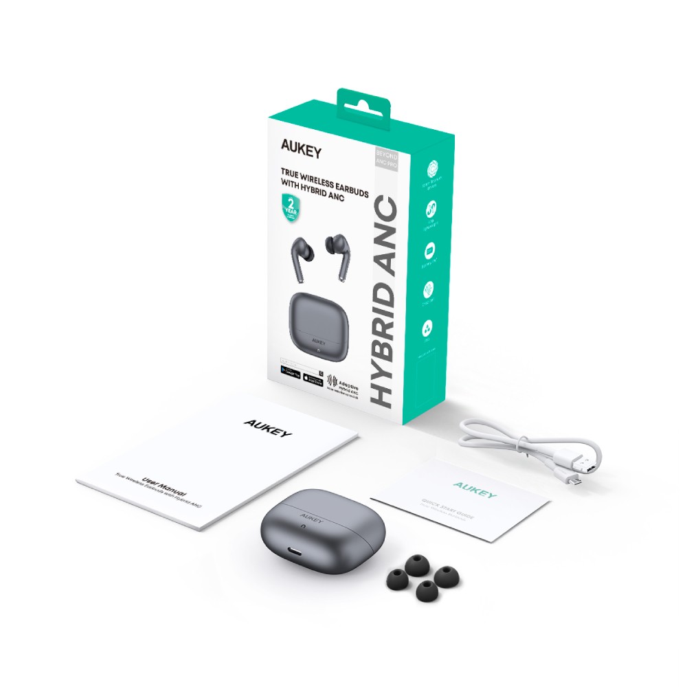 หูฟังไร้สาย AUKEY In-Ear Headphone TWS Hybrid ANC (EP-B1) Black