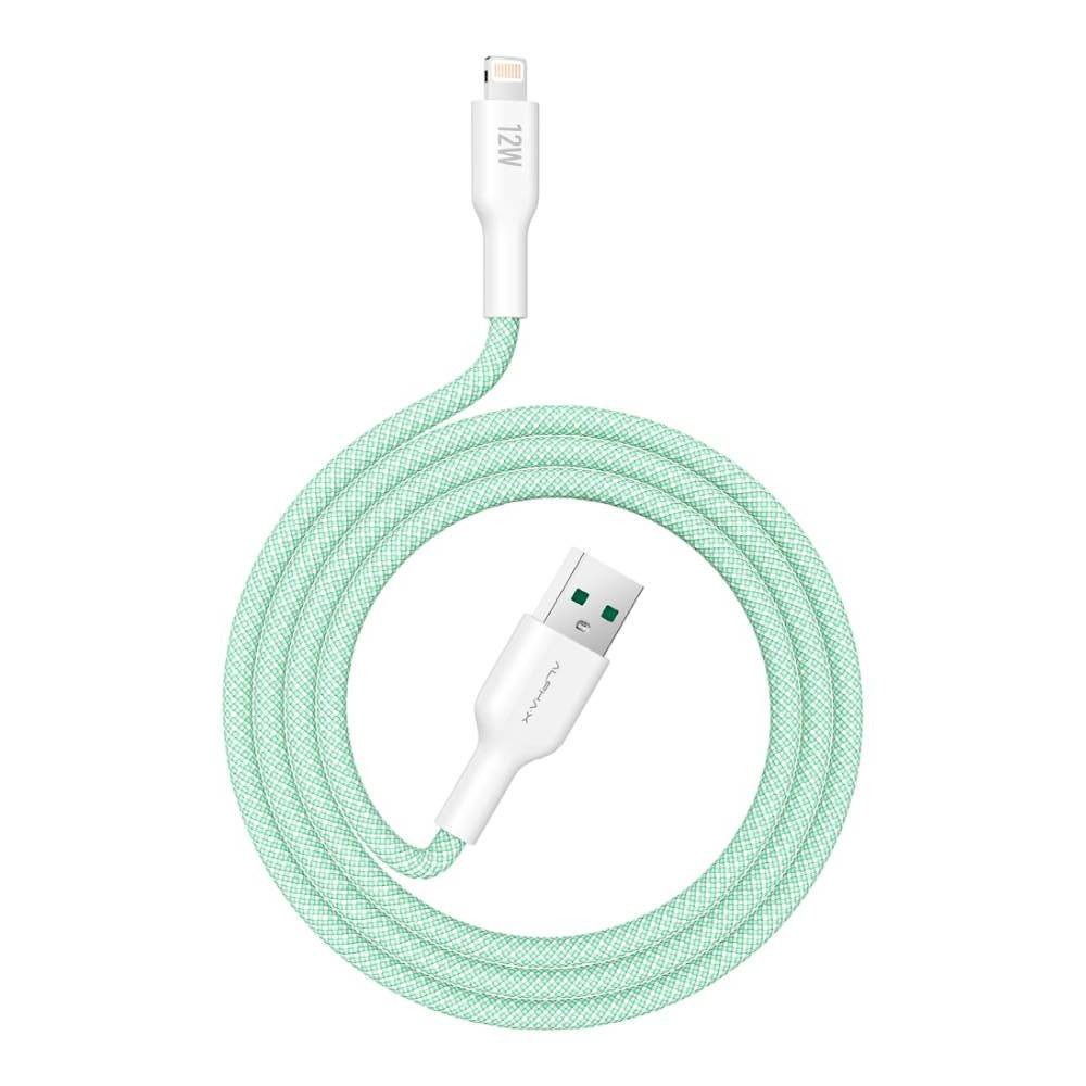 สายชาร์จ ALPHA.X USB-A to Lightning Cable 1.2M Green (ALUSB-2L)