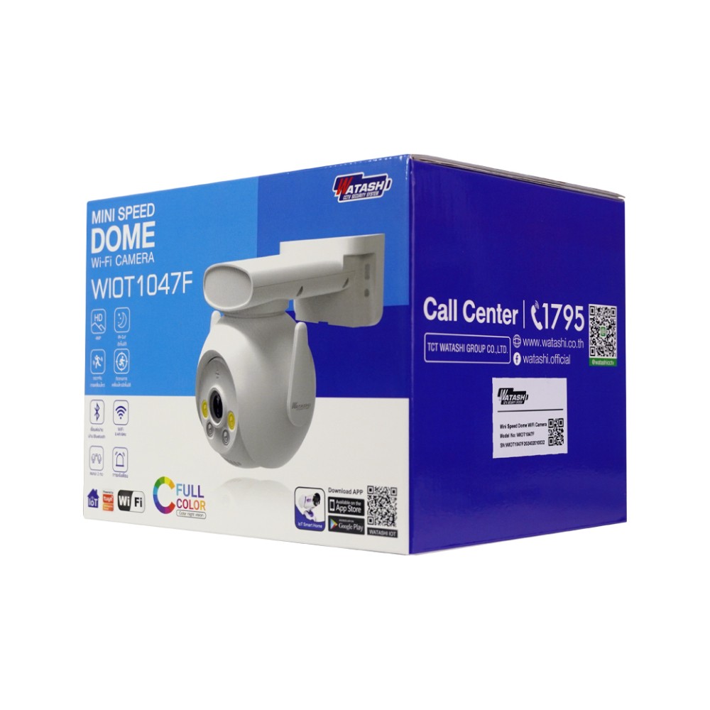 กล้องวงจรปิด WATASHI WIOT1047F Mini Speed Dome Wi-Fi Camera 4MP