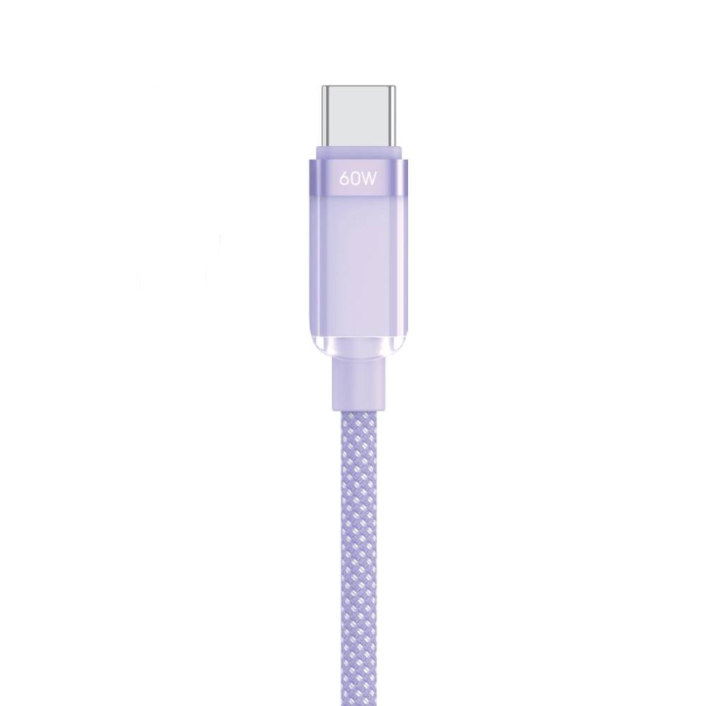 สายชาร์จ UVOLT USB-C to USB-C Cable DATA 60W 1.2M Purple (UVCC-01PU)