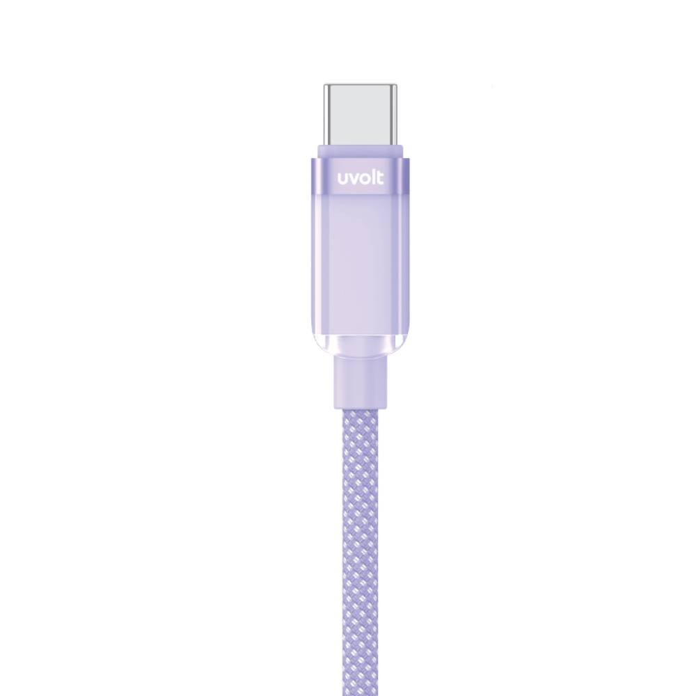 สายชาร์จ UVOLT USB-C to USB-C Cable DATA 60W 1.2M Purple (UVCC-01PU)