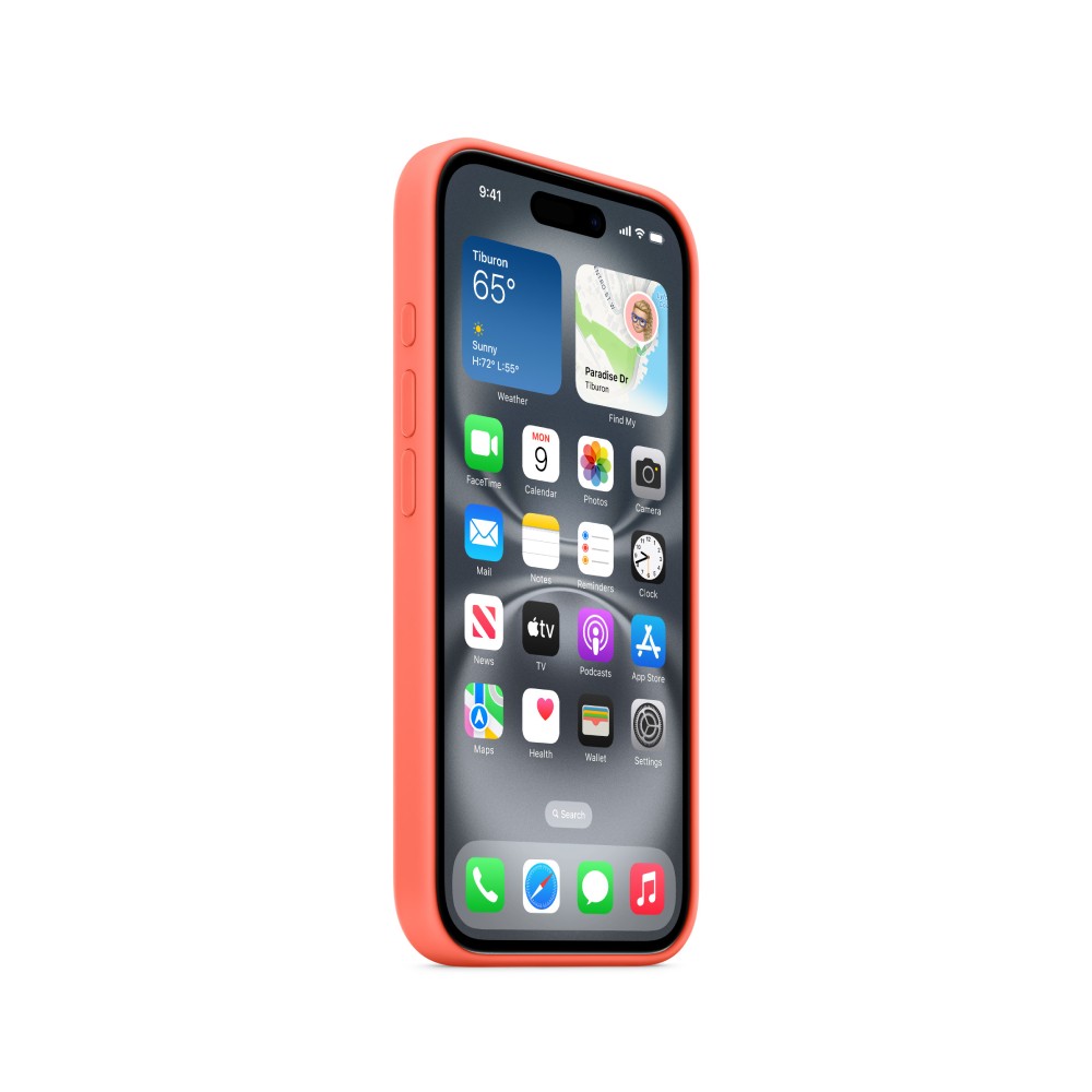 Apple iPhone 16 Silicone Case with MagSafe - Tangerine