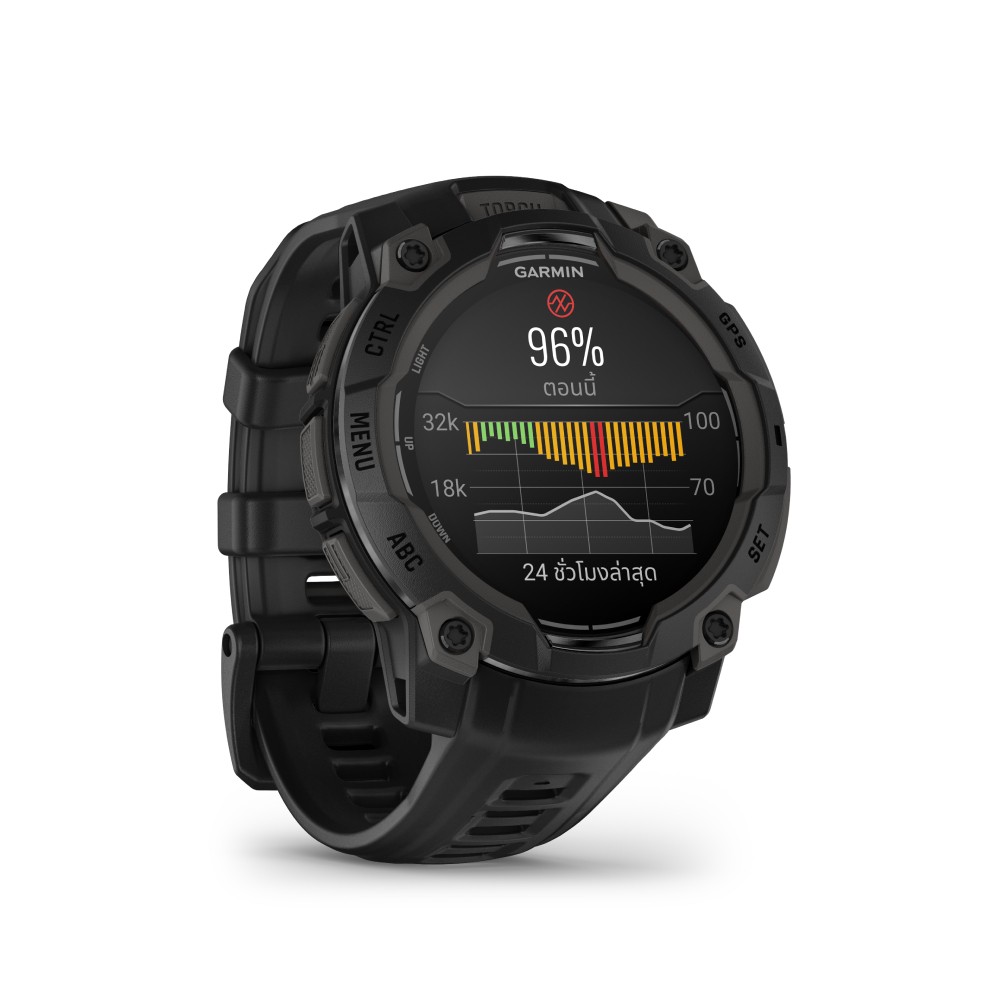 สมาร์ทวอช Garmin Instinct 3 45 mm AMOLED Black with Black Band