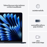 Apple MacBook Air 15 : M4 chip 10C CPU/10C GPU/16GB/256GB Midnight-2025 (Eng-Keyboard)