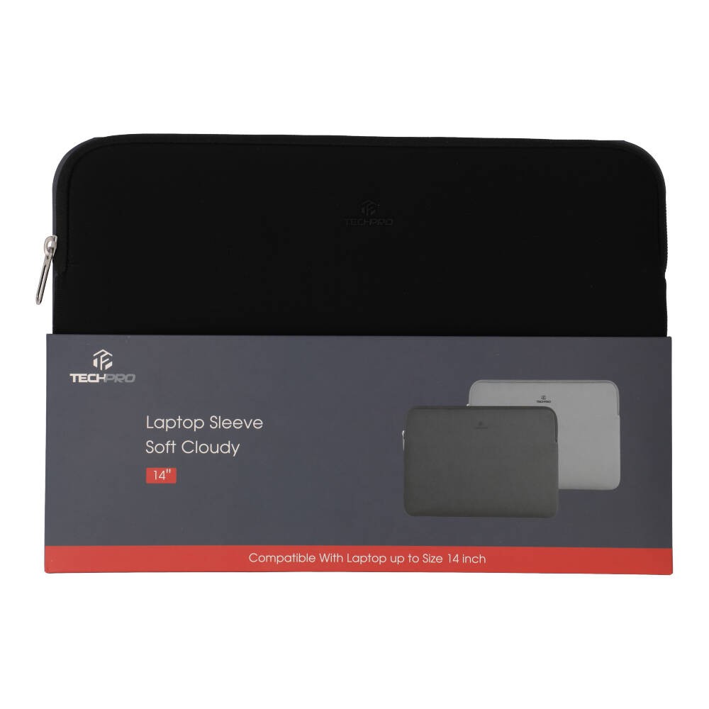 กระเป๋าโน๊ตบุ๊ค TECHPRO Sleeve 14 inch Soft Cloudy Black