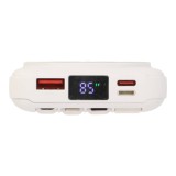 พาวเวอร์แบงค์ TECHPRO 10000 mAh 4-in-1 LED Indicator Magnetic Charger (GC1009) White