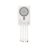 พาวเวอร์แบงค์ TECHPRO 10000 mAh 4-in-1 LED Indicator Magnetic Charger (GC1009) White