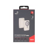 พาวเวอร์แบงค์ TECHPRO 10000 mAh 4-in-1 LED Indicator Magnetic Charger (GC1009) White