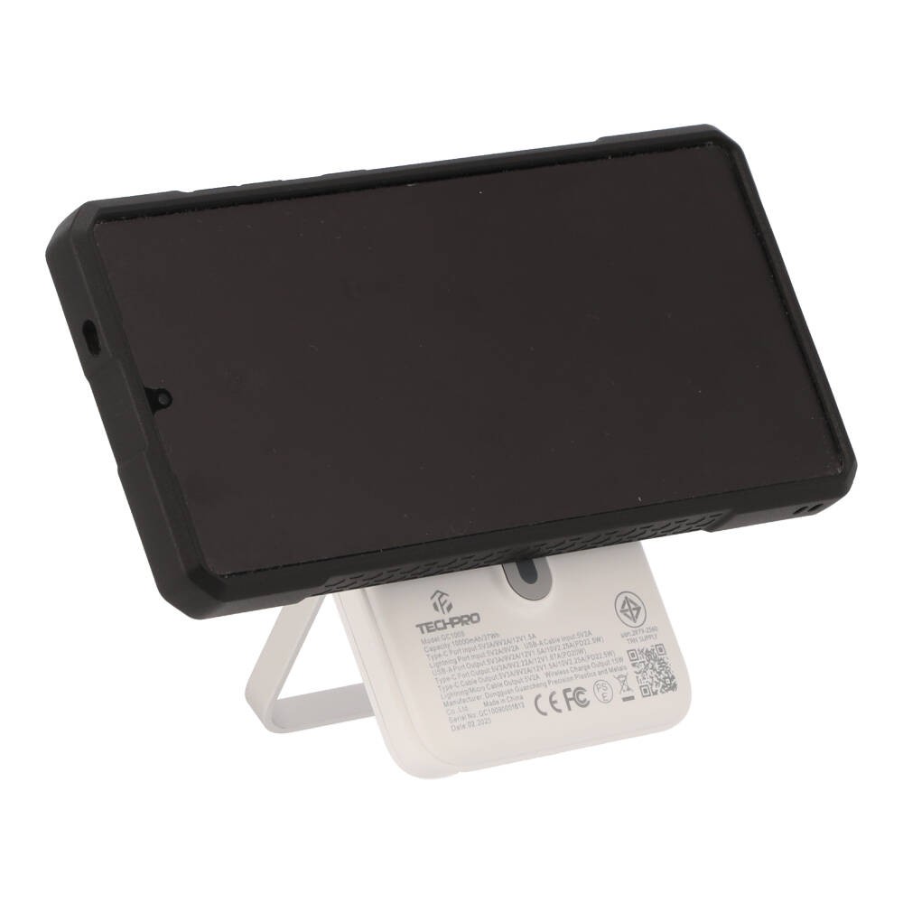 พาวเวอร์แบงค์ TECHPRO 10000 mAh 4-in-1 LED Indicator Magnetic Charger (GC1009) White