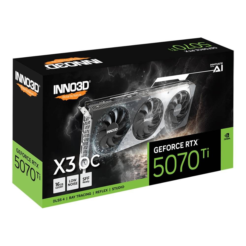 การ์ดจอ INNO3D GeForce RTX 5070 Ti X3 OC 16GB GDDR7 256-bit
