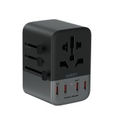 หัวแปลงปลั๊กไฟ AUKEY Travel Mate 65W GaN Universal Adapter with USB Ports (PA-TA08A)