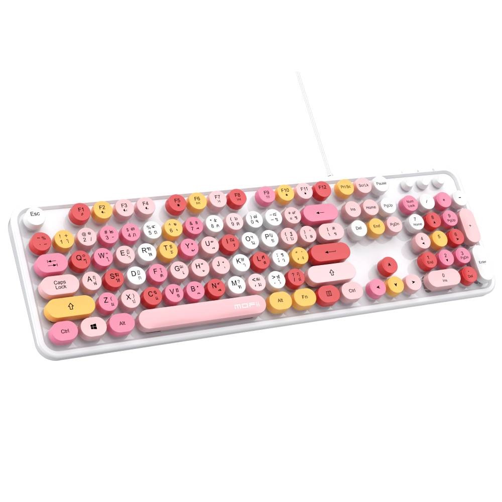 คีย์บอร์ด MOFii Sweet K Retro Lipwhite