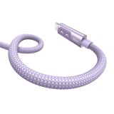 สายชาร์จ Ugreen USB-C to USB-C Cable Nylon 100W 1M. Robot Purple (65092)