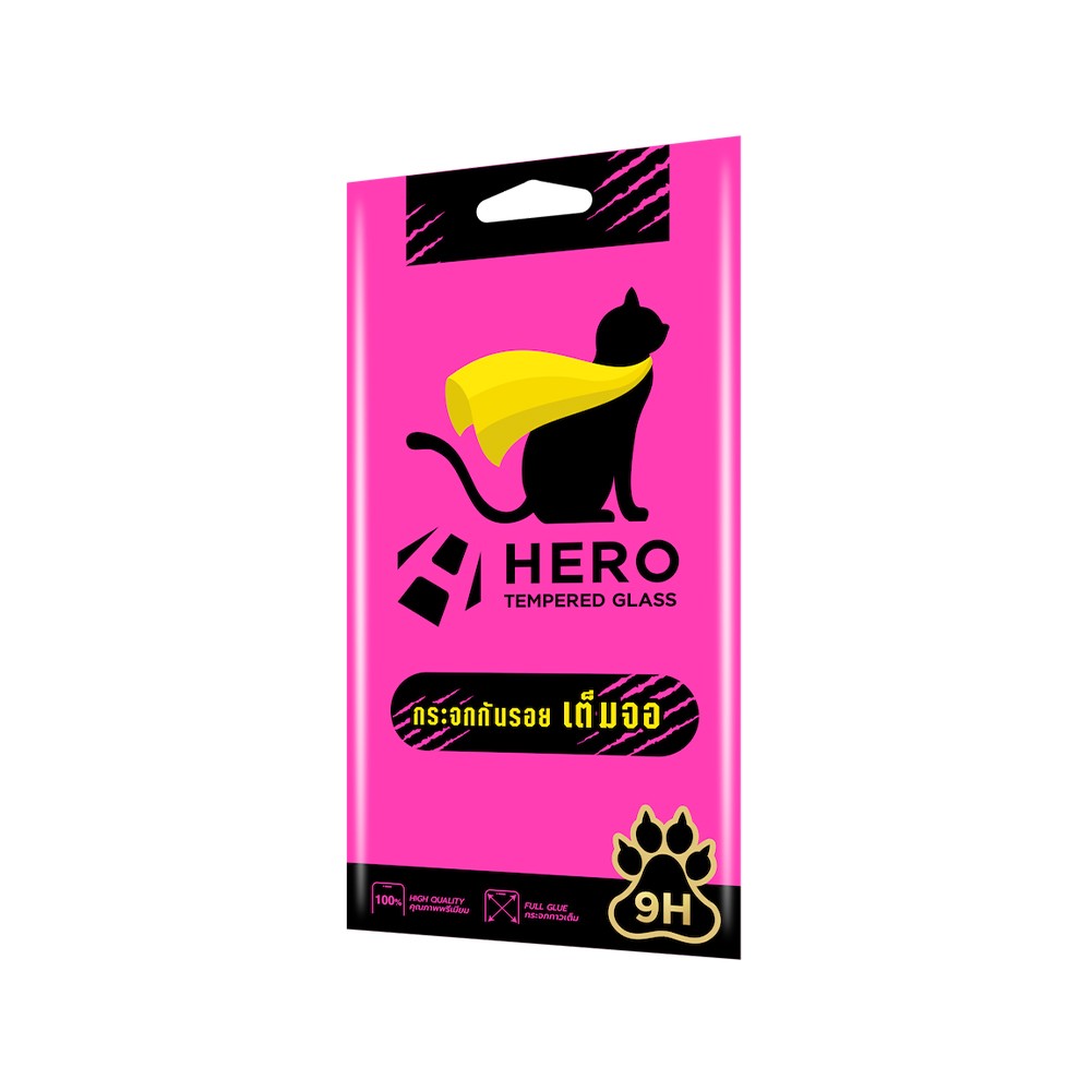ฟิล์มกันรอย Hero Cat Vivo Y04 Tempered Glass Full Frame Black