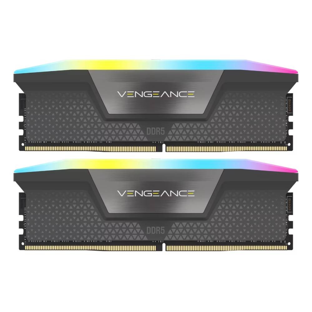 แรมพีซี Corsair DDR5 32GB/6400MHz.CL36 (2x16GB) Veangeance RGB Black (CMH32GX5M2B6400C36)