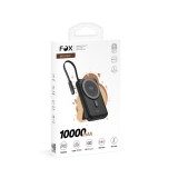 พาวเวอร์แบงค์ FOX 10000 mAh Mini Magnetic Wireless W1081C Black
