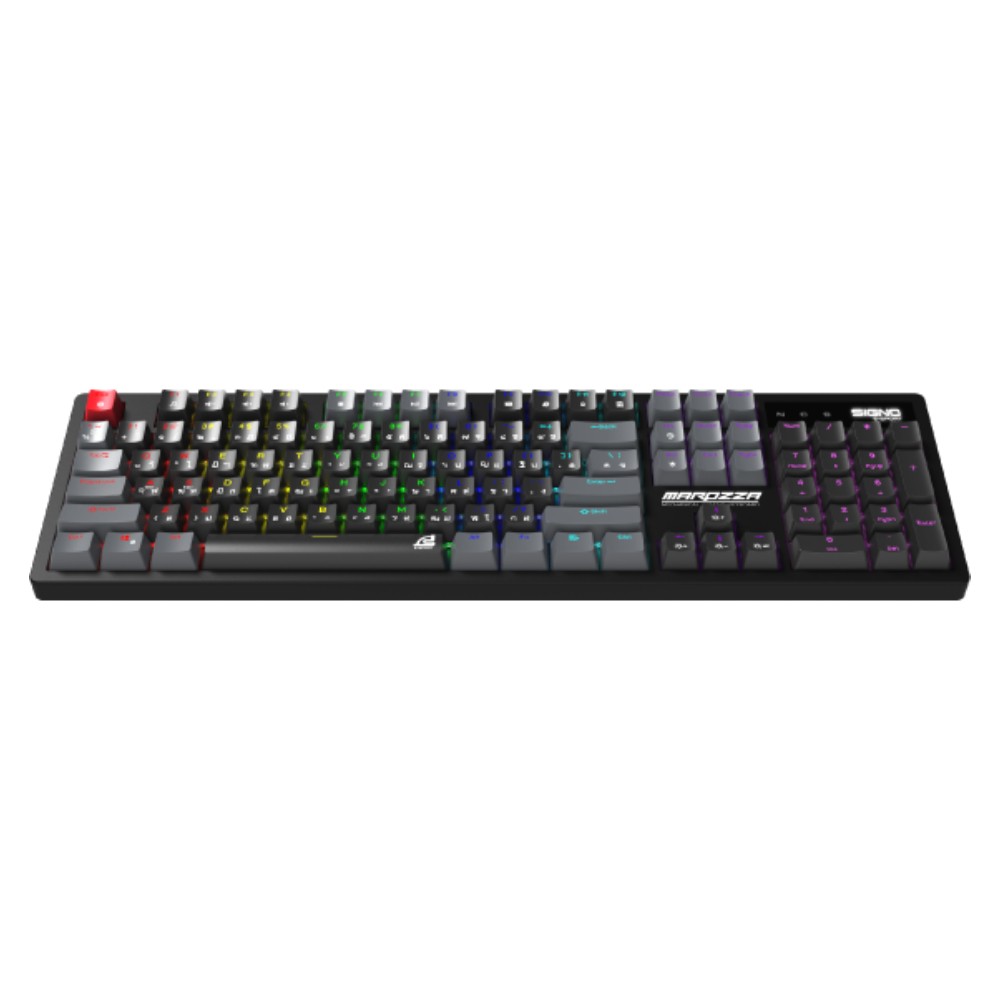 คีย์บอร์ดเกมมิ่ง SIGNO E-Sport Keyboard Mechanical MAROZZA KB-722BLK - Blue switch