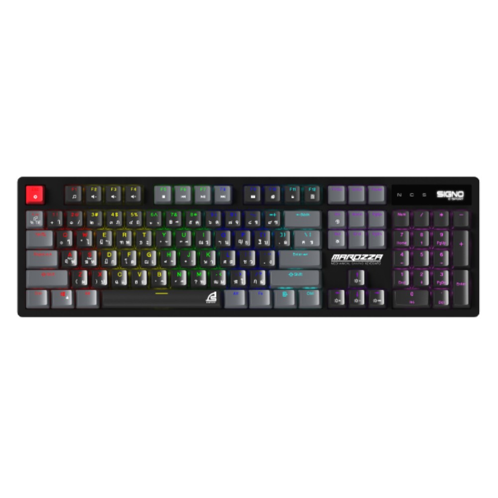 คีย์บอร์ดเกมมิ่ง SIGNO E-Sport Keyboard Mechanical MAROZZA KB-722BLK - Blue switch