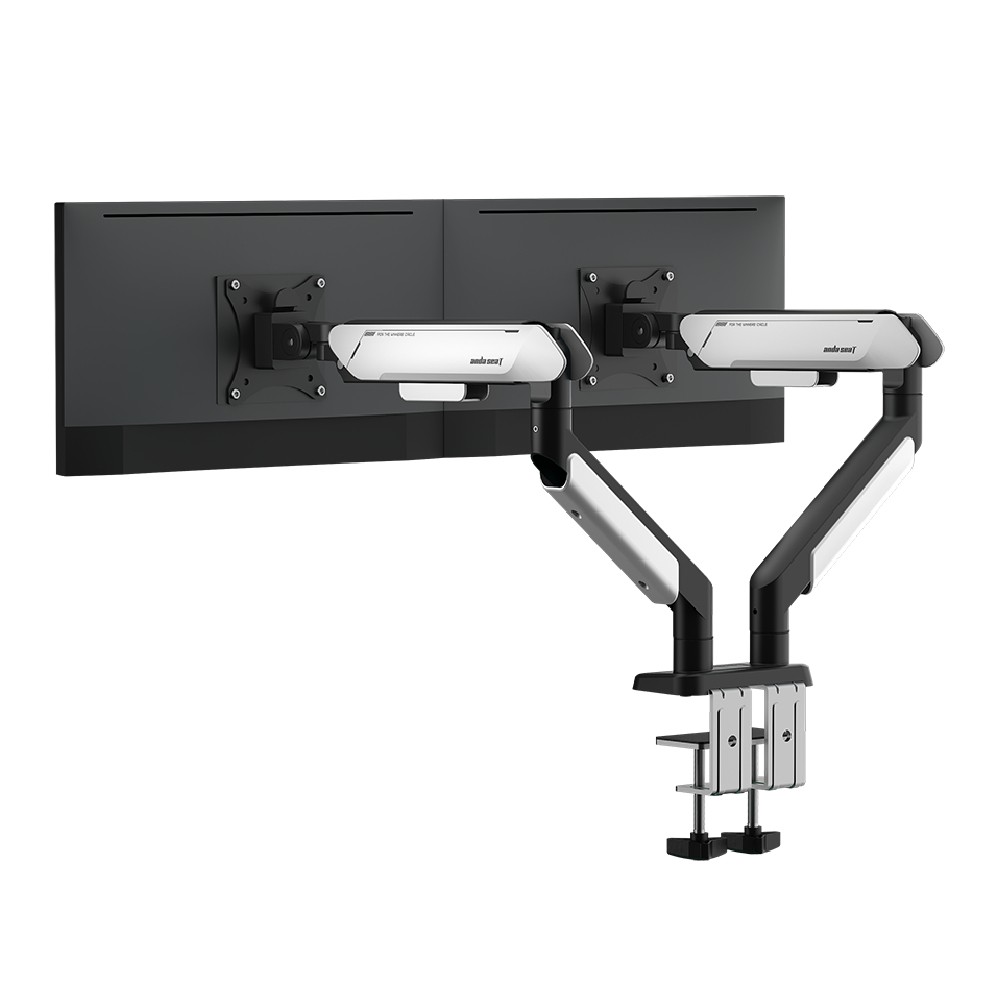 แขนจับจอมอนิเตอร์ ANDA SEAT Dual Monitor Arm Stealth Pro II (AD-W-A9-2S-BW) White