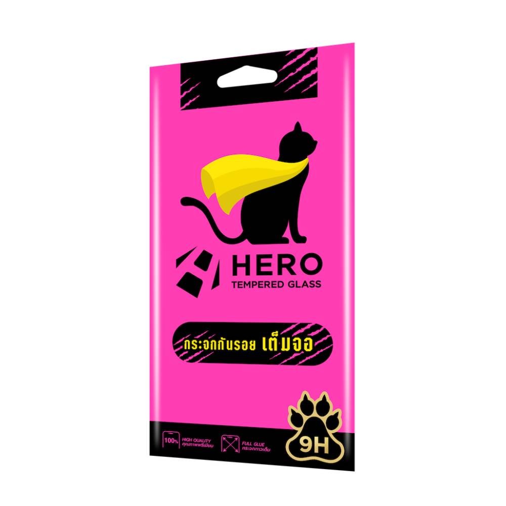 ฟิล์มกันรอย Hero Cat Samsung Galaxy S24 FE/A36 5G/A56 5G Tempered Glass Full Frame Black