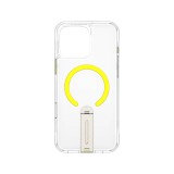 เคส Skinarma iPhone 16 Pro Max HELIX Mag Charge 360 Rotating Stand Clear with Lime Green